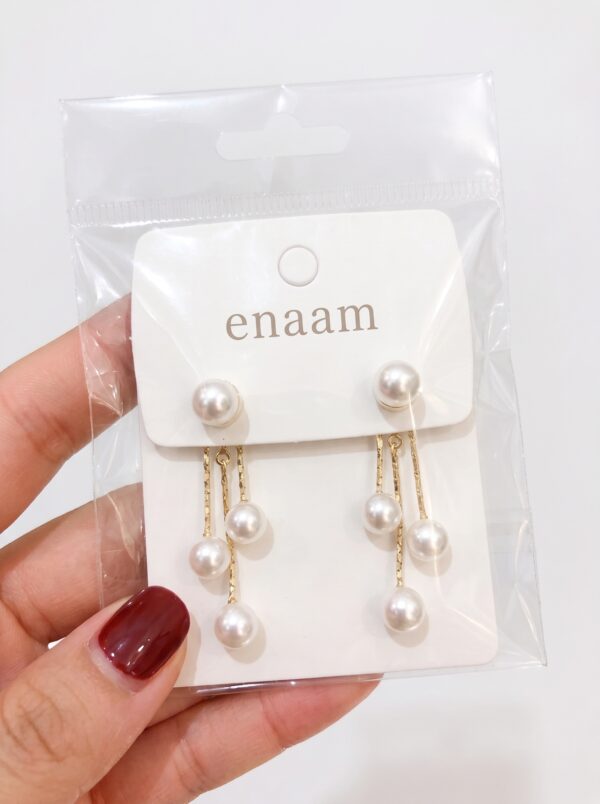 Gold Pearl Drop Dangle Earrings