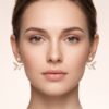 Graceful Fish Tail Pearl Stud Earrings
